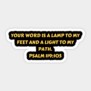 Bible Verse Psalm 119:105 Sticker